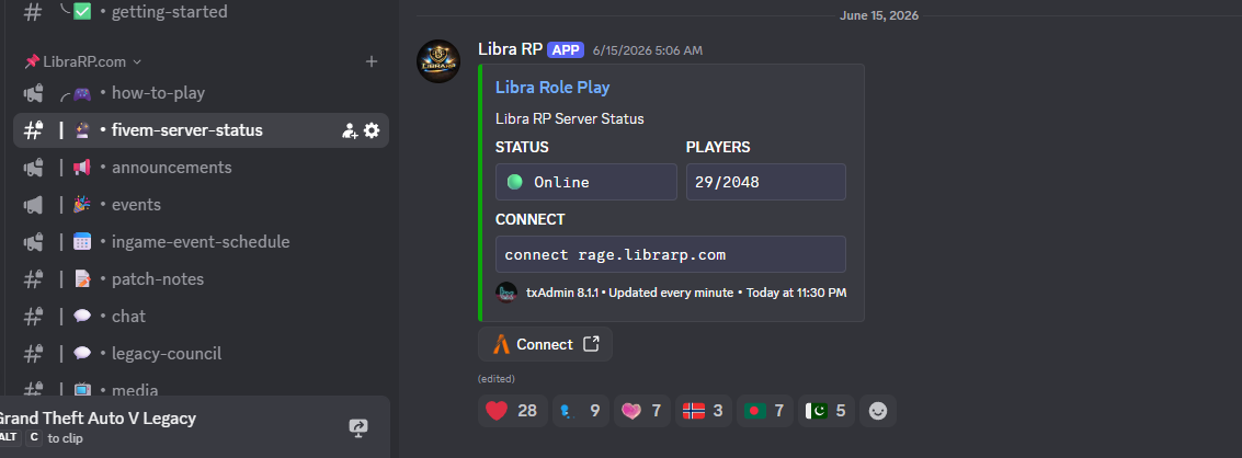 FiveM Connect Button